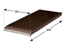 200*120*15 мм ОК20-02 коричневый глазурованный, Клинкерный подоконник, отлив - фасад дома klinker