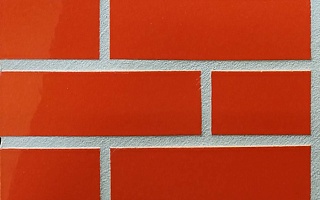 Orange 320 оранжевая, 240*71*10 мм, Глазурованная клинкерная фасадная плитка под кирпич ABC